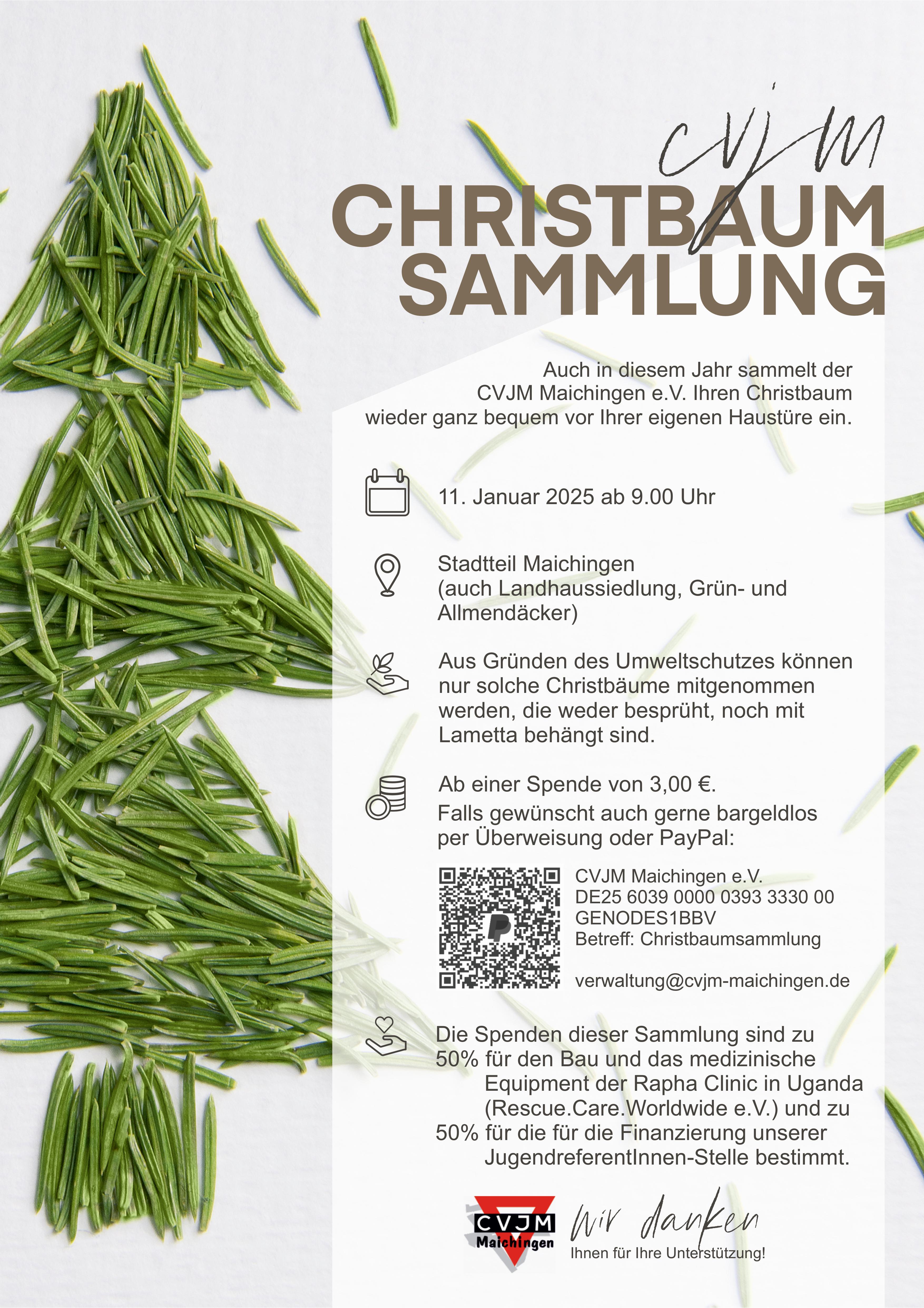 Flyer Christbaumsammlung 2025